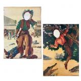 50s Sylvania 2-sided Cowboy Explorer Photo Poster