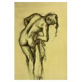 Print of Edgar Degas "Bather Drying Herself"