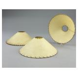 Set of 3 Stitched Parchment 11-1/4" Lamp Shades