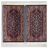 Pair of Belgian Kirman Style Wool Rugs 3