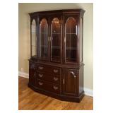Ethan Allen Georgian Court Breakfront Cabinet