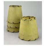 Set of 4 Stitched Parchment 4" Bulb Lamp Shades