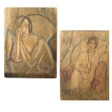 Flora Schofield (AM, 1871-1960) Painted Wood Block