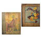 Flora Schofield (AM, 1871-1960) Painted Wood Block