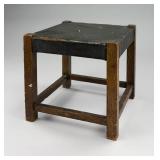 F. H. Conant Arts & Crafts Oak & Leather Ottoman