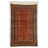 Pakistani Bokhara Hand-Knotted Rug 5