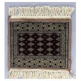 Pakistani Tekki Guls Hand-Knotted Rug 10" x 10"