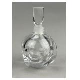 Signed Orrefors Cut Crystal Perfume Bottle