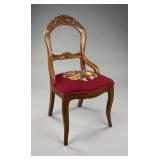 1850s Victorian Rococo Revival Side Chair