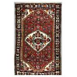 Persian Hamedan Hand-Knotted Wool Rug 4