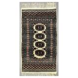 Pakistani Bokhara Hand-Knotted Wool Rug 3