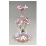 Victorian Pink Vaseline & Uranium Glass Epergne