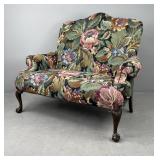 Chippendale Style High Back Settee