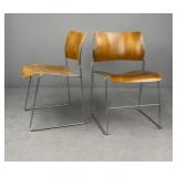 Pair of Mid Century 1964 David Rowland 40/4 Chairs
