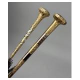 2 Antique Umbrellas Gold Filled & Mother of Pearl