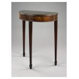Federal Revival Mahogany Demilune Table