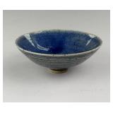 Japanese Hand-Thrown Blue Glazed Tea Bowl