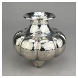 Los Castillo Mexican Hammered Silverplated Vase