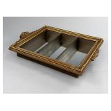 Gilt Gesso & Wood Hanging Shadow Box Wall Shelf