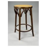 Thonet Style Bentwood Caned Cafe Bar Stool