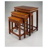 Set of 3 Chinese Hardwood Nesting Tables