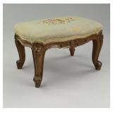 1930s French Louis XV Style Carved Footstool