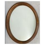 Oval Cherry Wall Hanging Mirror 26-1/4" x 34-1/4"