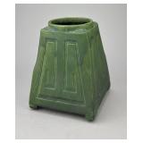 Arts & Crafts Mat Green Glazed Pottery Lamp Base