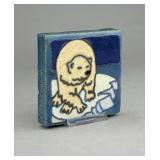 1920s Flint Faience Tile Co. Polar Bear Tile