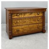 American Empire Tiger Maple & Cherry Chest