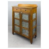 19th Century Country Pie Safe Punched Tin Panels