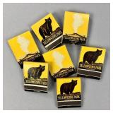 7 Yellowstone Park WPA Era Matchbooks Early 1940s