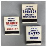 1950s Jackson MI Political Matchbooks