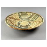 Handwoven Coiled Platter Basket 14-1/2"
