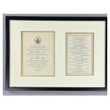 1969 Nixon Agnew Framed Inauguration Invitation