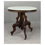 Victorian Renaissance Revival Marble Parlor Table