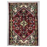 Persian Hamadan Hand-Knotted Wool Rug 2