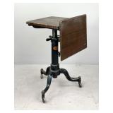 Satellite Adjustable Cast Iron Typewriter Table