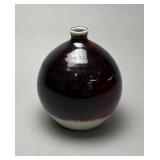 Japanese Whiteware Glazed Bulbous Bottle Vase
