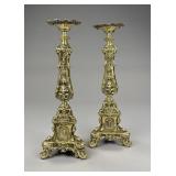 Pair of Brass Liturgical Alter Candlesticks 22"