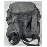 Carroll Black Leather Backpack