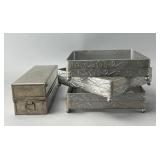Decorative Metal Trays and Boxes Set