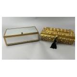 Decorative Storage Boxes, Glass and Metal