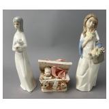 Porcelain Figurine Group with Basket