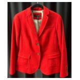 Talbots Petites Red Wool Blazer 8P