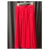 David Brooks Pleated Red Skirt