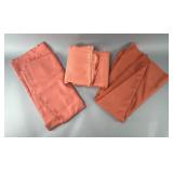 Set of Three Coral Fabric Pieces