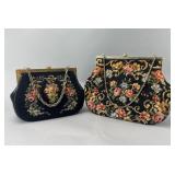 Meisel Fischer Floral Handbags Pair