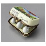 Limoges Porcelain Egg Box Chicken Decoration