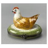 Limoges Ceramic Chicken Figure
